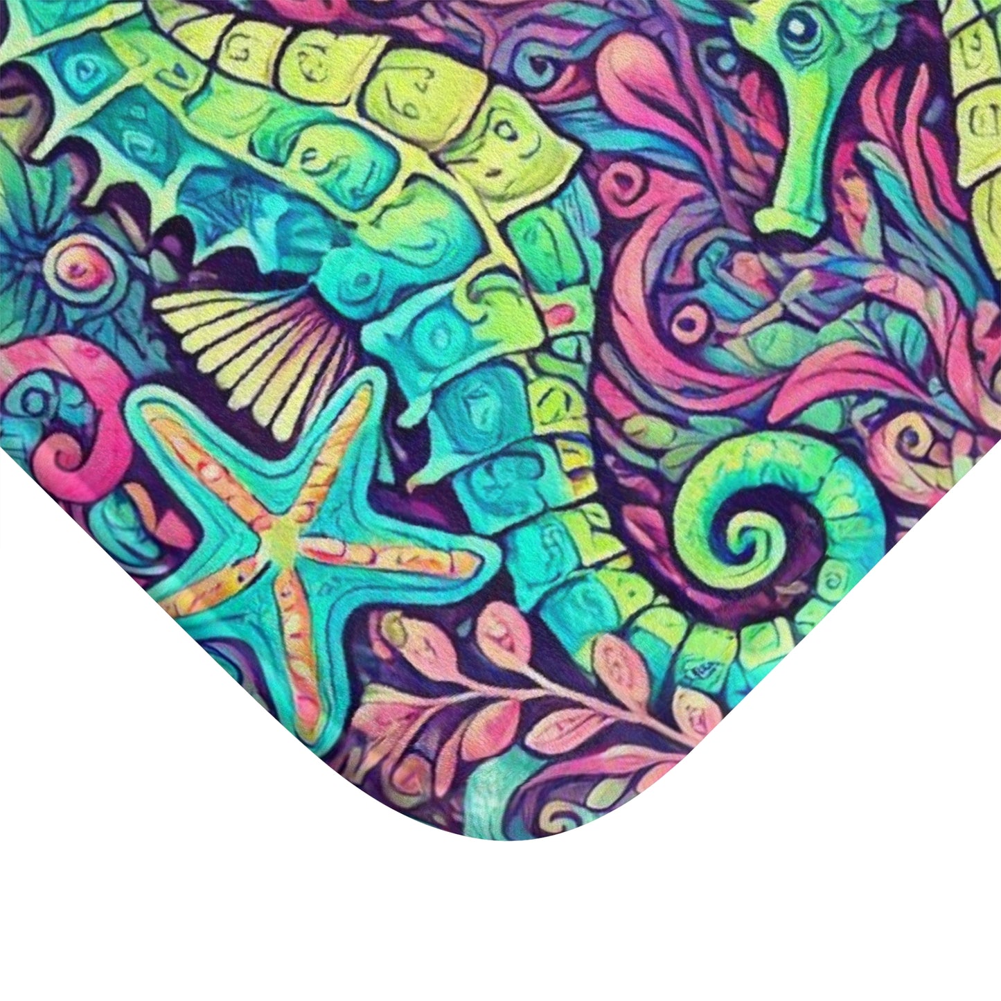 Seahorse Trio Bath Mat, 2 Sizes - Tropical Vibes for Home Decor