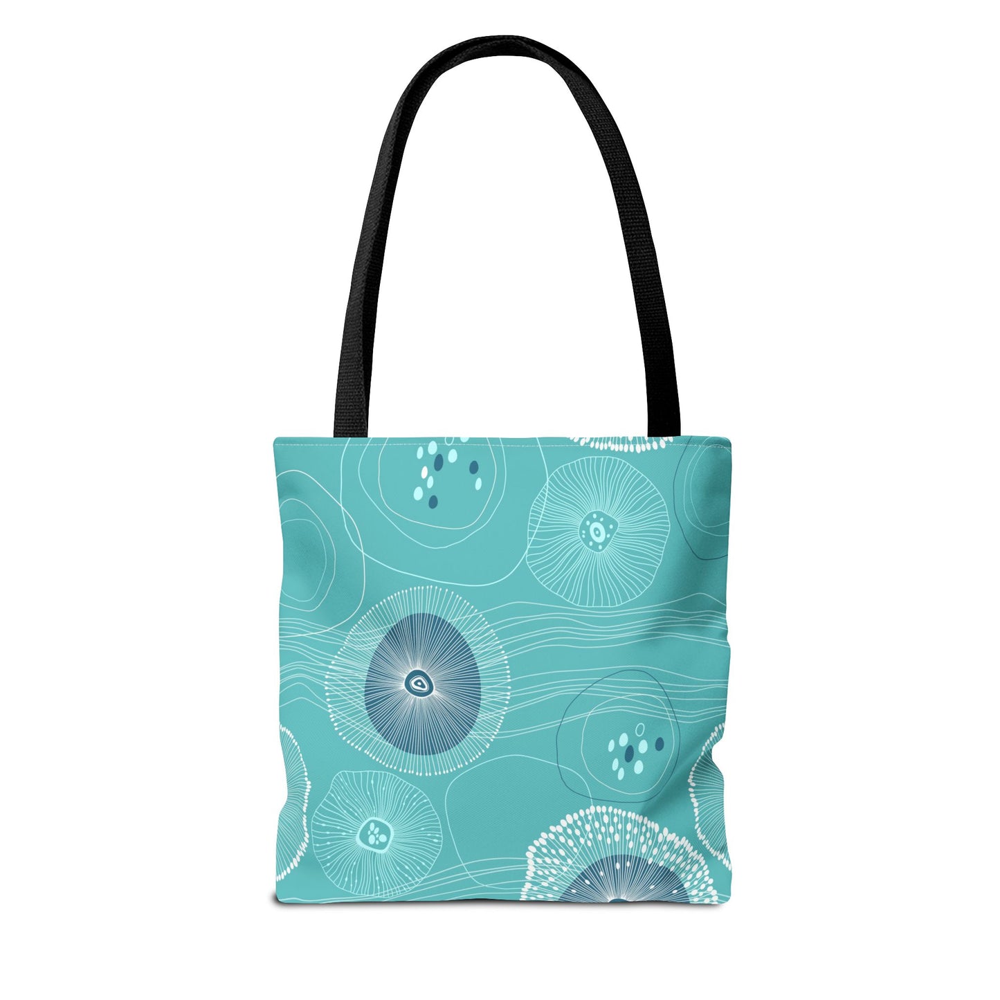 Plankton Drift Teal Tote Bag - 3 Sizes