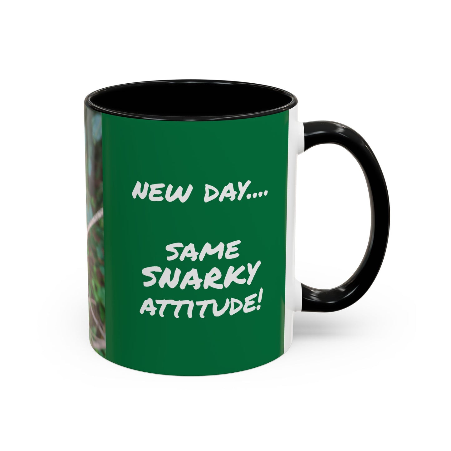 Parrot Accent Coffee Mug (11, 15oz), 8 Colors - Same Snarky Attitude, green