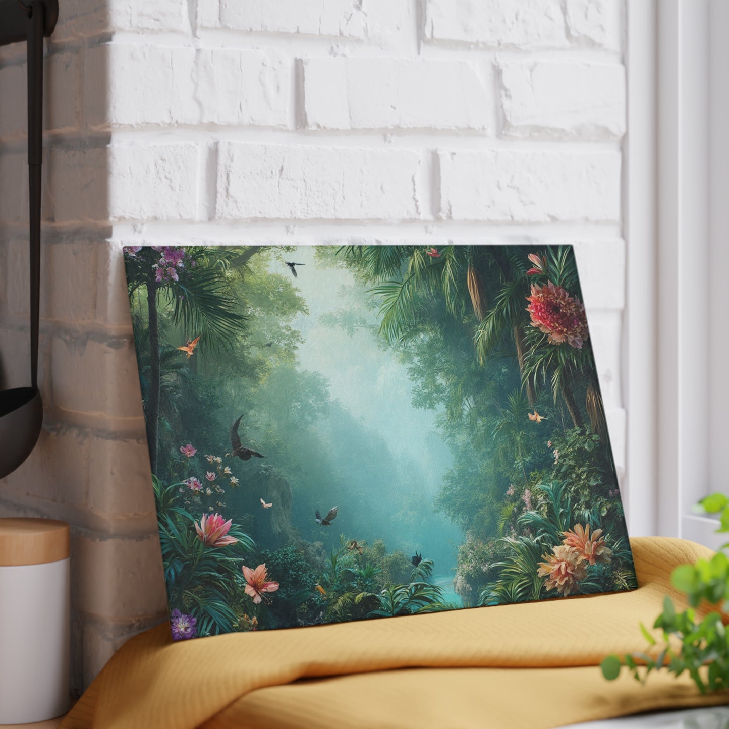 Glass Cutting Board, 2 sizes - Another Day in Paradise