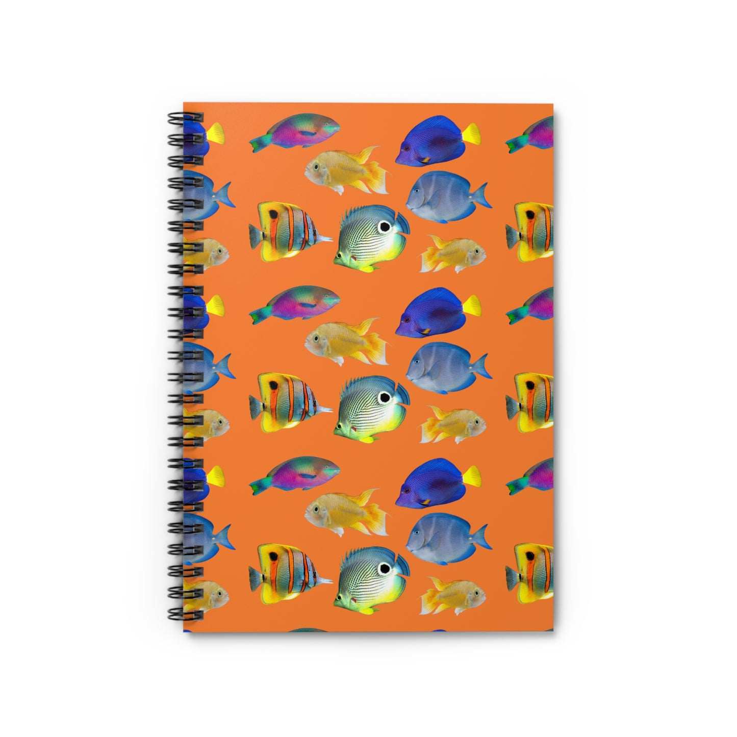 Spiral Notebook - Tropical Fish, Crusta Orange