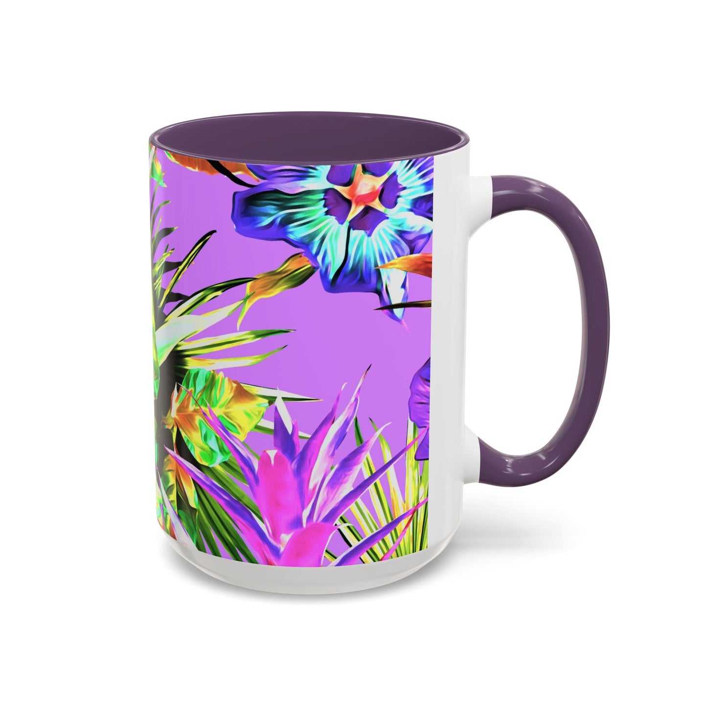 Accent Coffee Mug (11, 15oz), Plant Palooza, purple / Various Colors