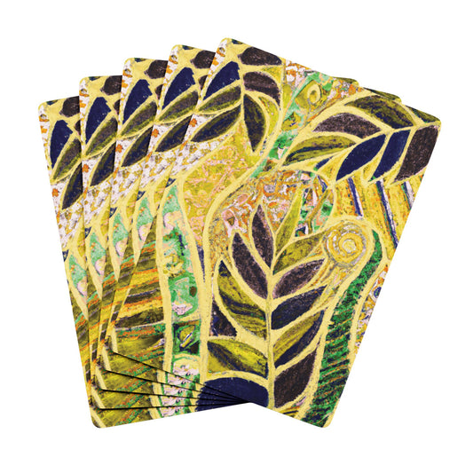 Poker Playing Cards - Amazon Whimsy, Yellow
