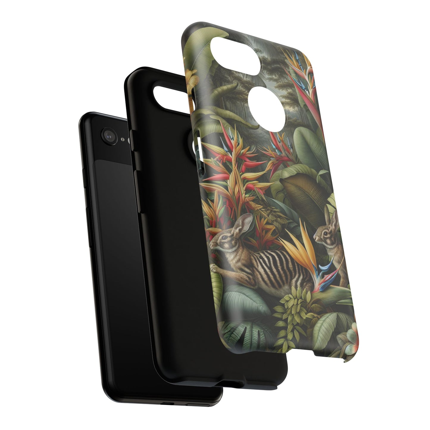 Rainforest Rabbit Outing Phone Case - Tough Cases with Summer Vibe