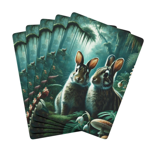 Poker Playing Cards -  Tropical Sumatran Rabbits/Tundra