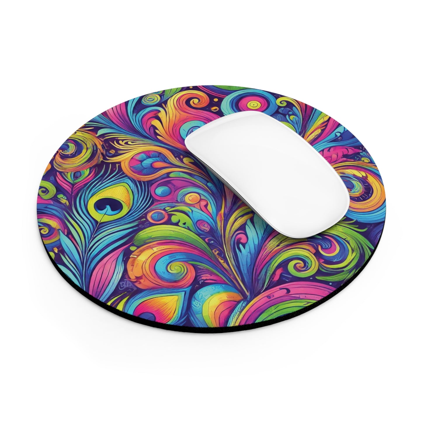Tropical Mouse Pad, 2 Shapes - Beach Vibes for Home Office & Gamer / Feather Currents