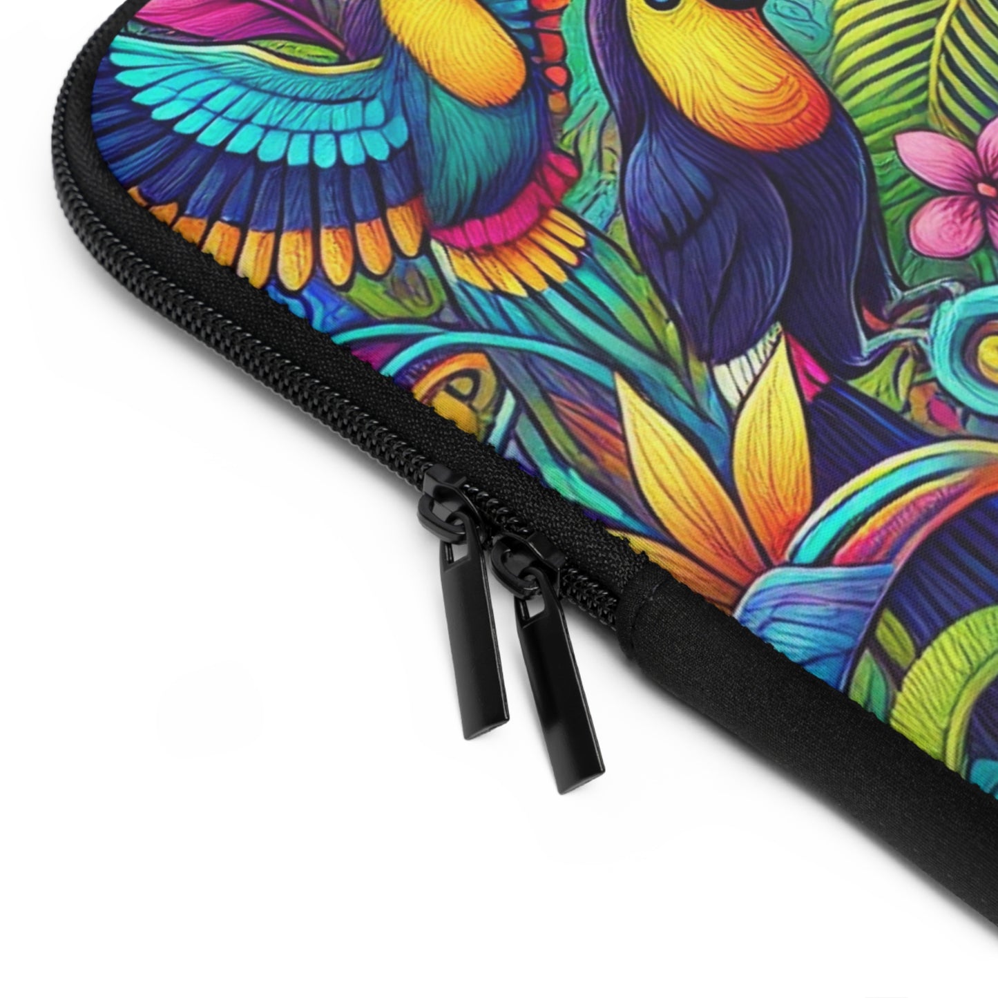 Tropical Laptop Sleeve, 5 Sizes - Perfect for Beach Lovers & Students / Rainforest Music