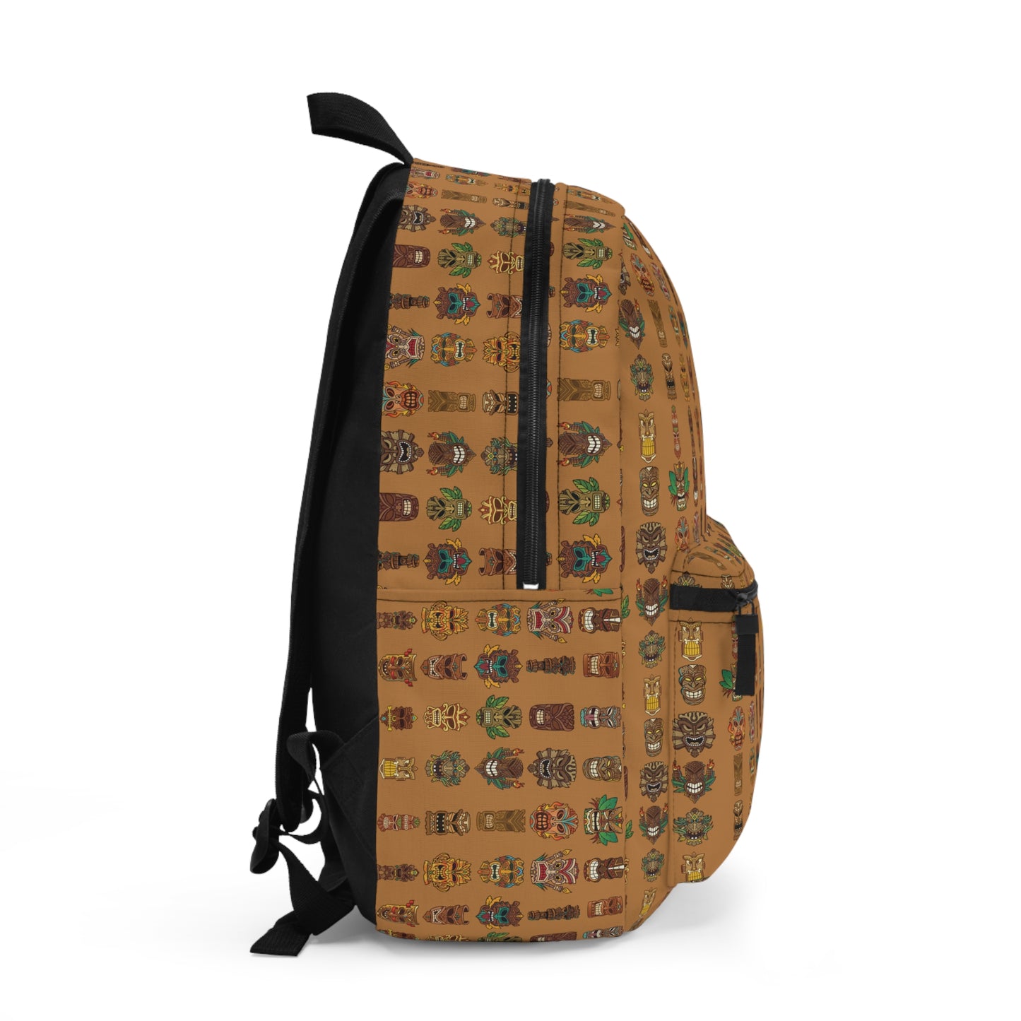 Tropical Backpack  / Tiny Tiki Dudes, Light Brown