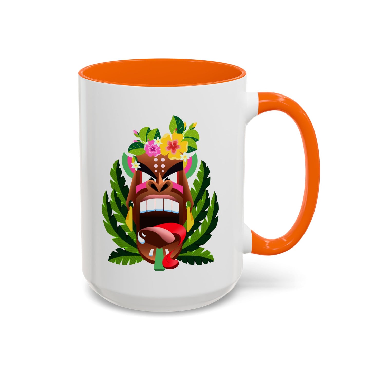 Accent Coffee Mug (11, 15oz), 8 Colors - Tiki Boss Alelo