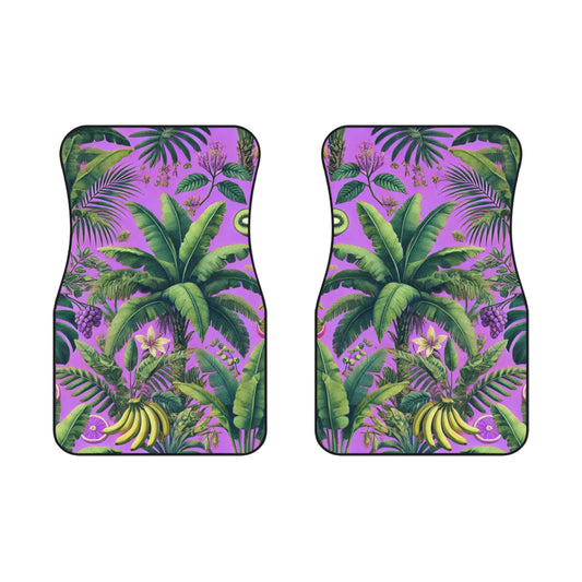 More Tropical Fruit/Deep Lilac Car Floor Mats - SET of 2