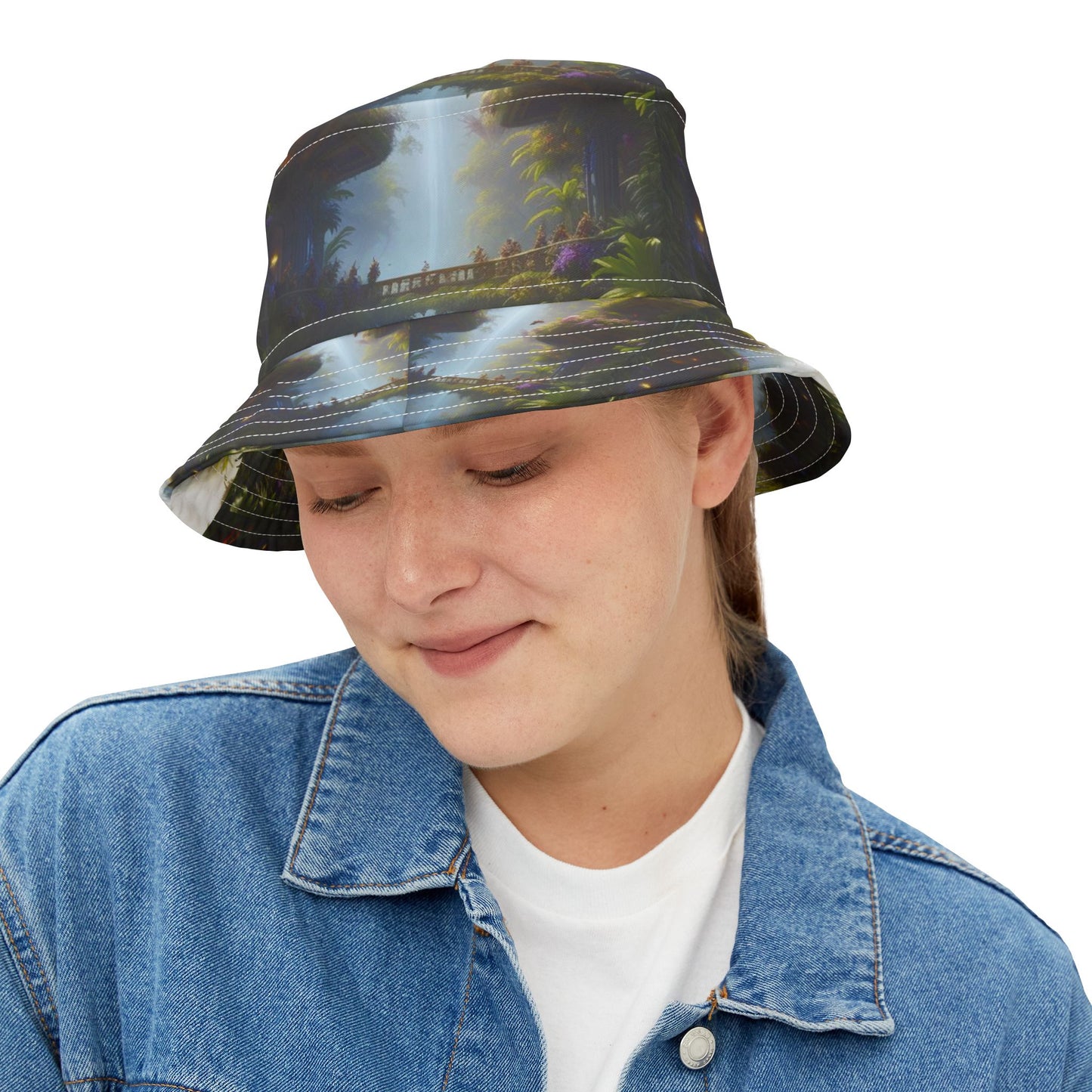 Rainforest Home / Polyester Bucket Hat for Beach Lovers