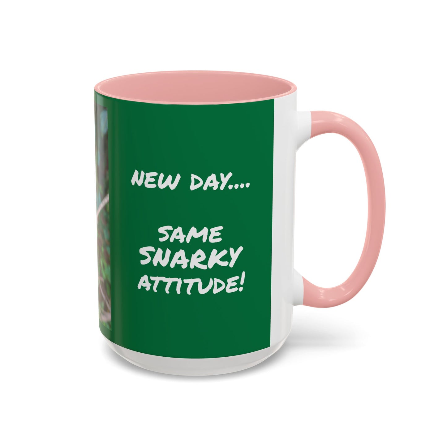 Parrot Accent Coffee Mug (11, 15oz), 8 Colors - Same Snarky Attitude, green