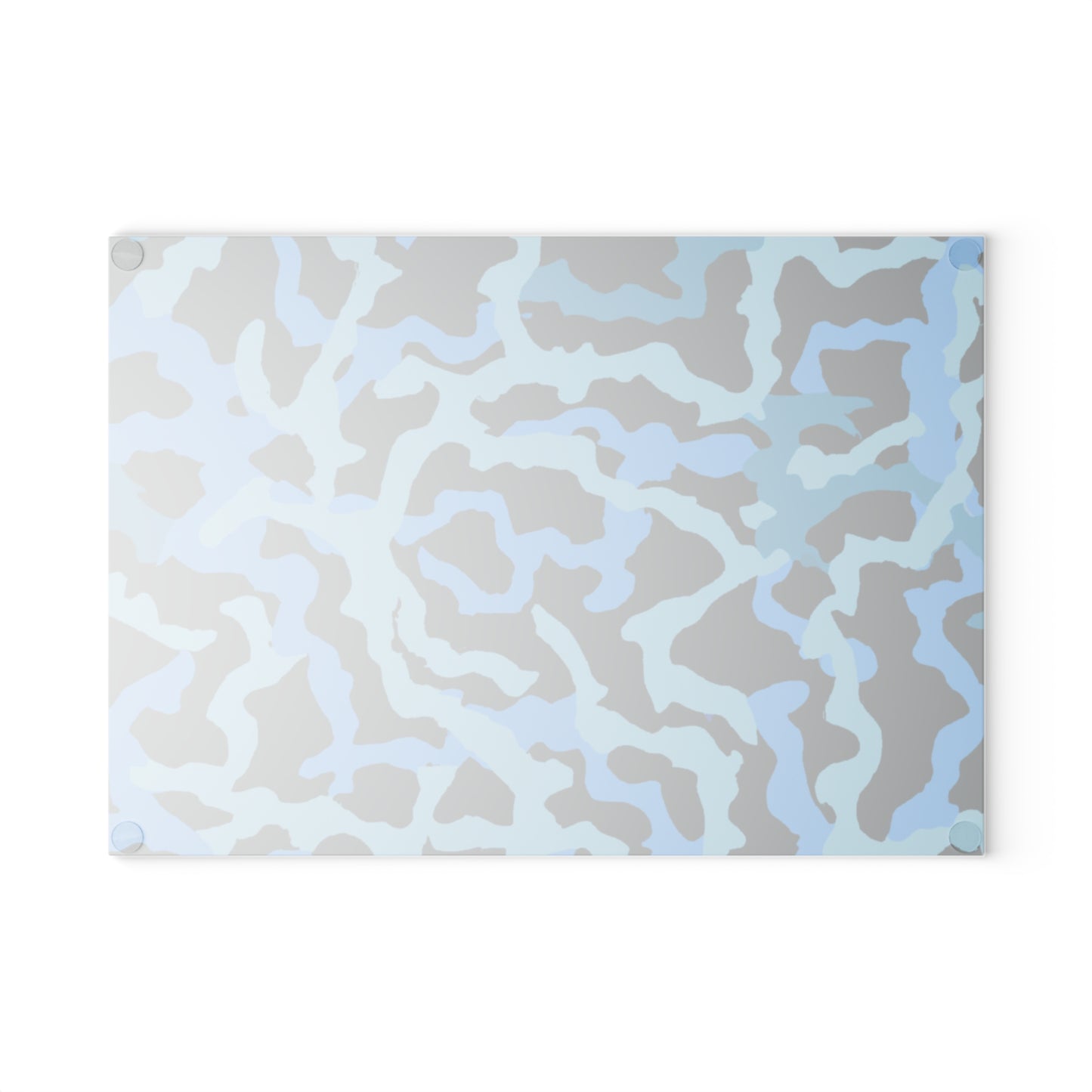 Glass Cutting Board, 2 sizes - Coral Threads/Blue