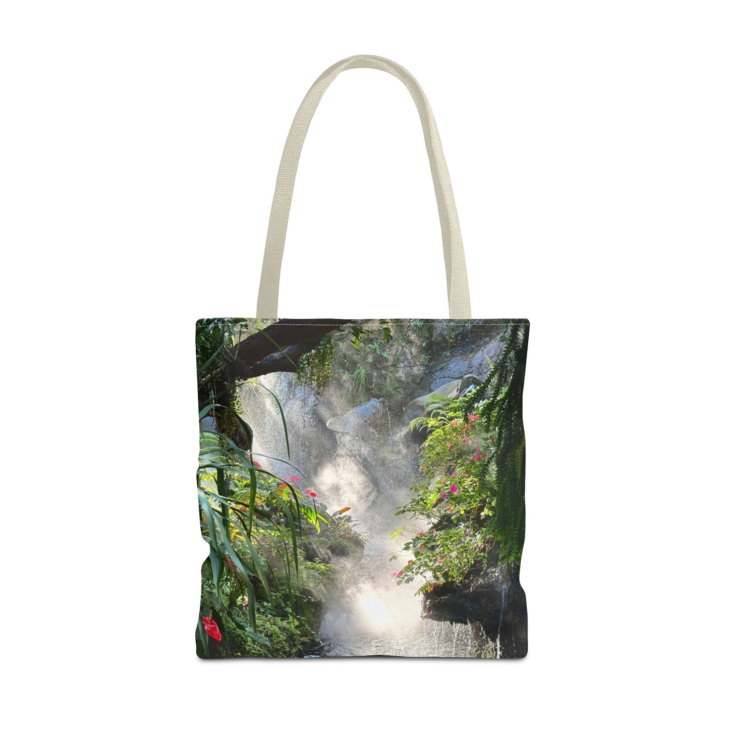 Tropical Misty Rainforest River Tote Bag - 3 Sizes