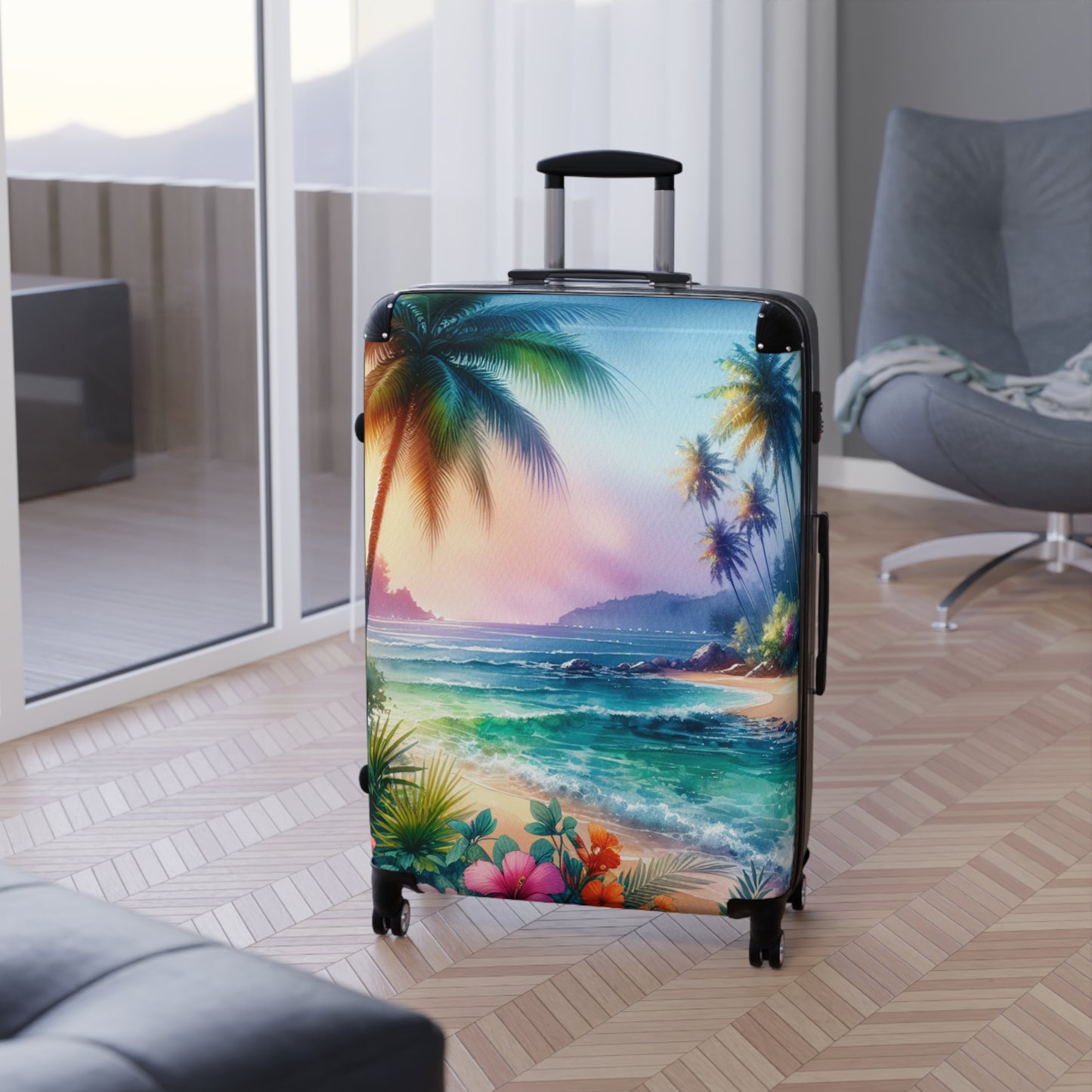 Tropical Suitcase - Stylish Travel Luggage for Adventurers / Bay of Peace