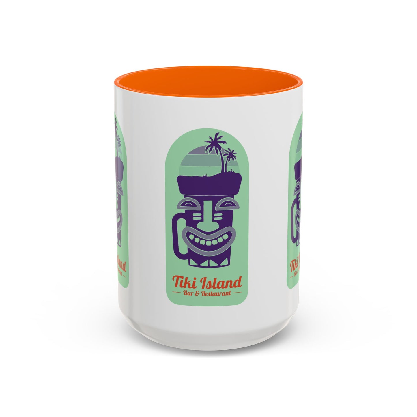 Tiki Island Accent Coffee Mug - Fun Tropical Drinkware for Beach Vibes, green