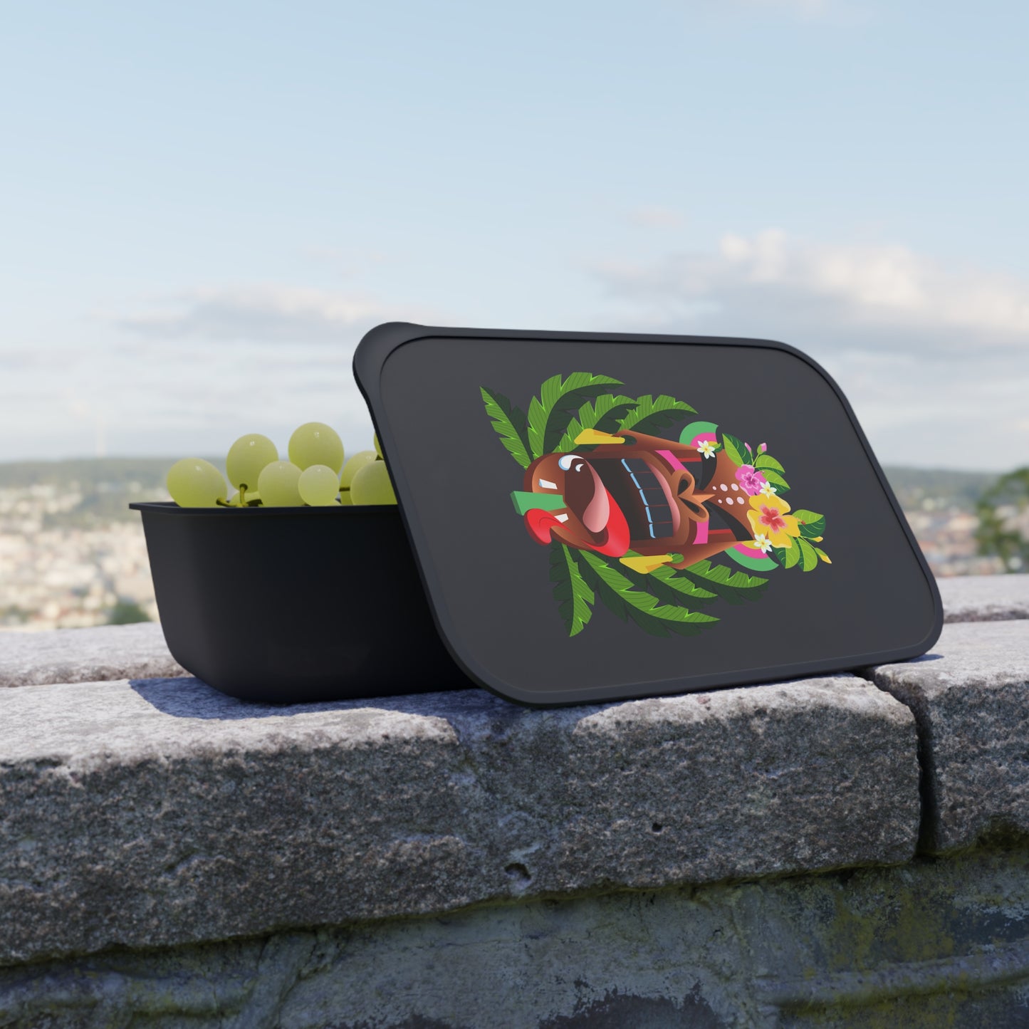 Bento Box with Utensils - Tiki Boss Alelo