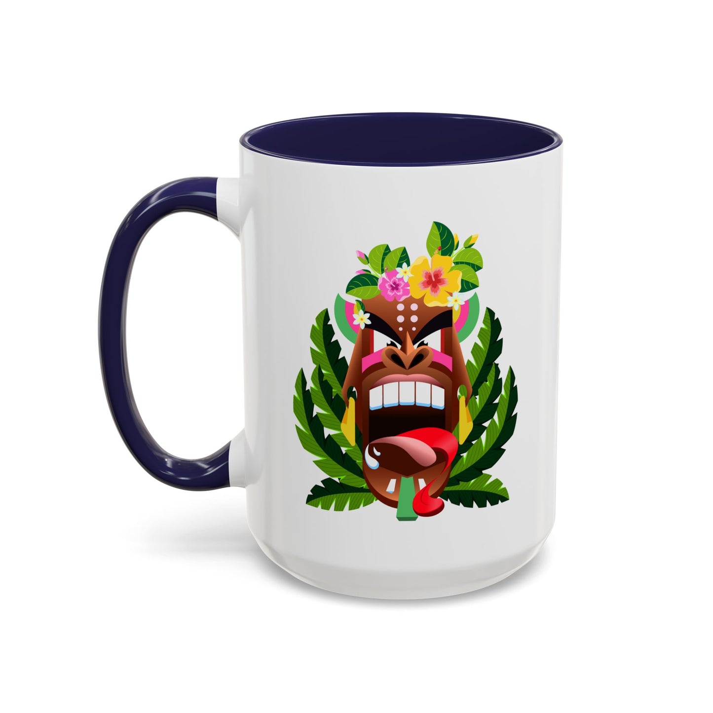 Accent Coffee Mug (11, 15oz), 8 Colors - Tiki Boss Alelo