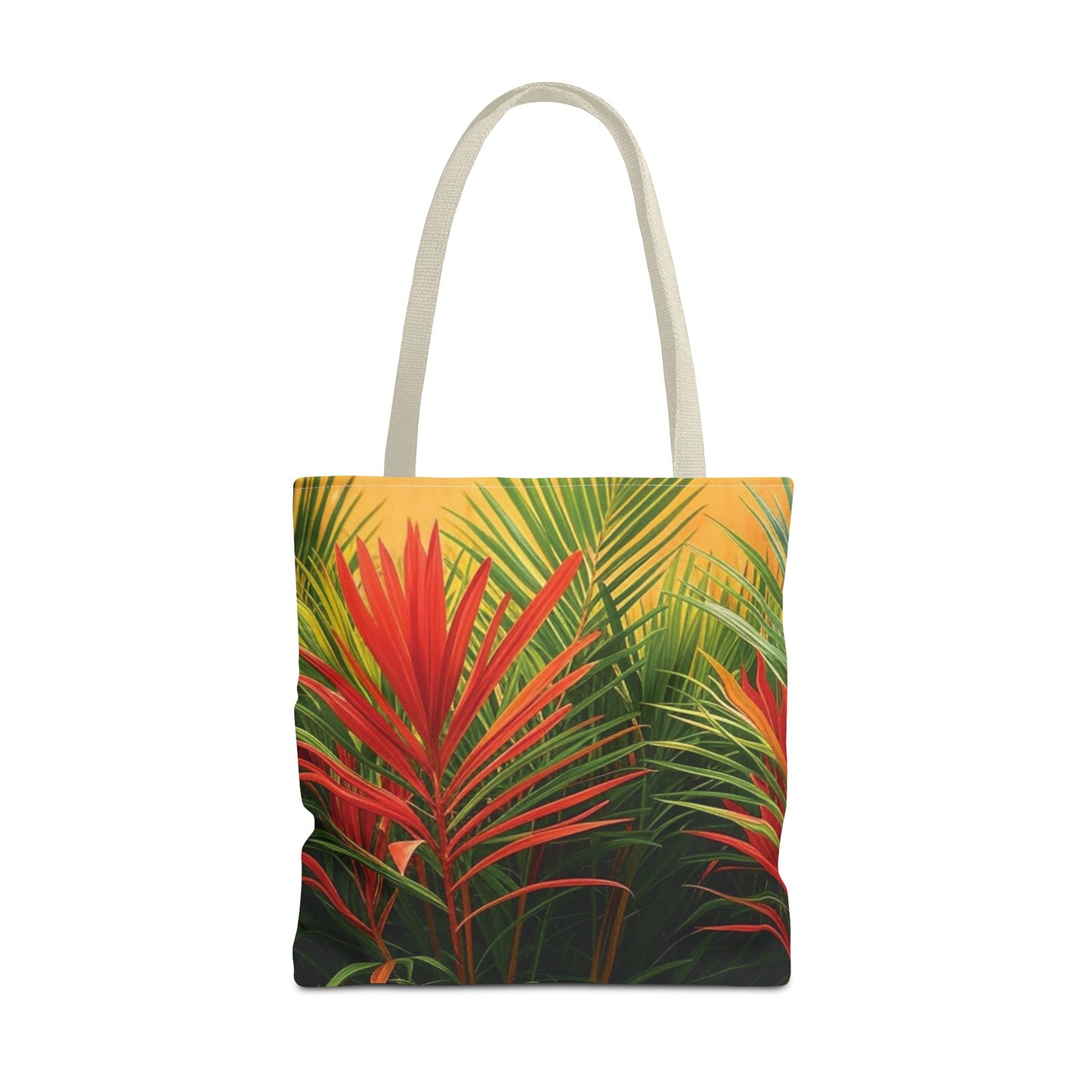 Red Flame Palm Tote Bag - 3 Sizes