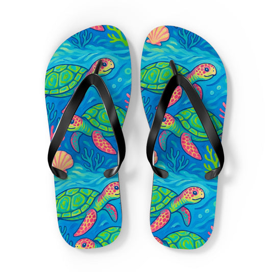 Flip Flops - Turtles and Corals