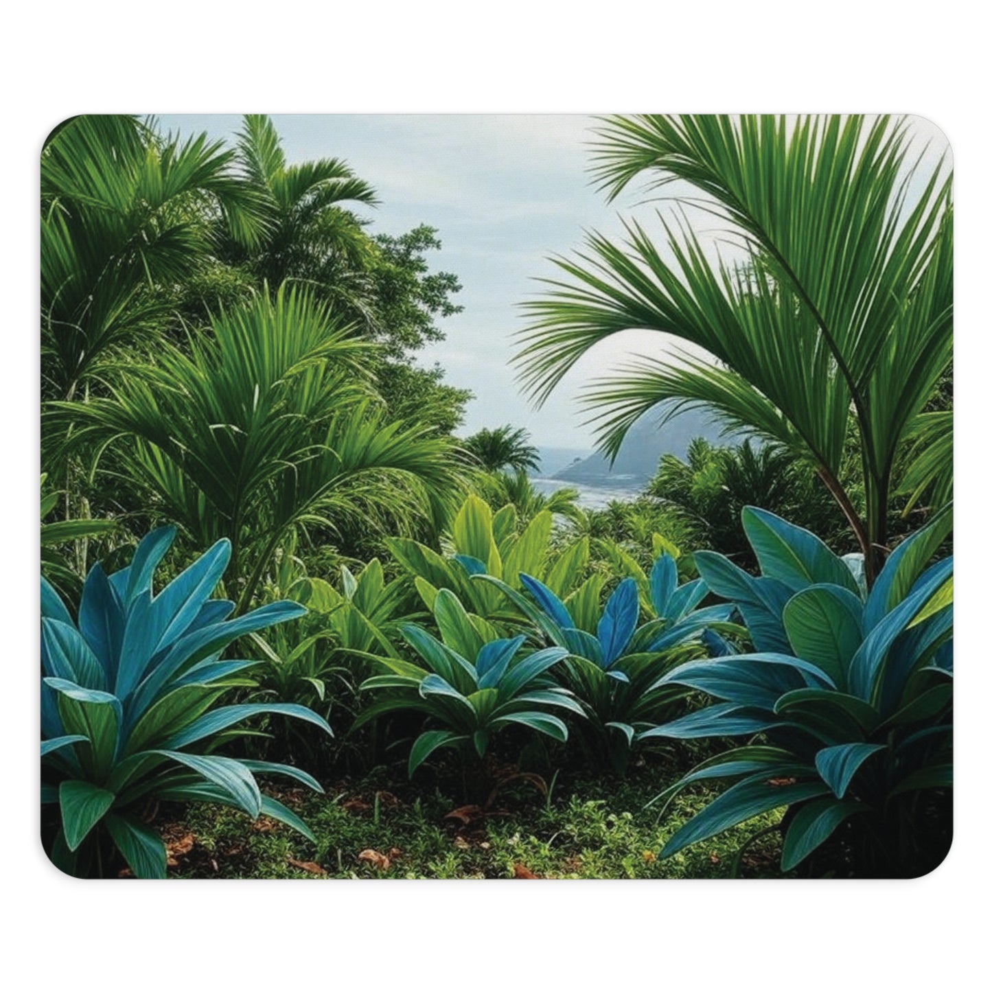 Rainforest Mouse Pad, 2 Shapes - Fun Vibes for Home Office & Gamer / Scenic Overlook
