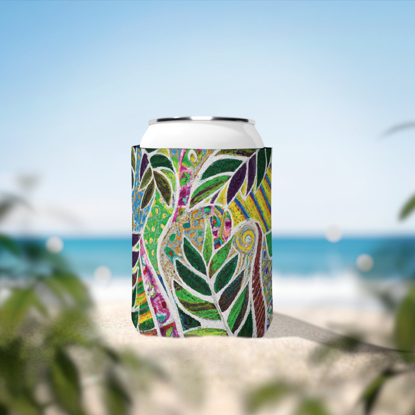 Amazon Whimsy Can Cooler Sleeve - Perfect for Outdoor Picnics