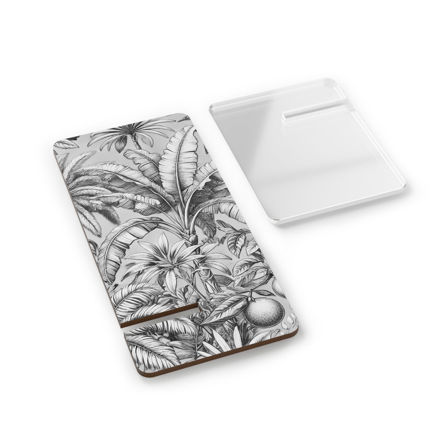 Stylish Smartphone Display Stand - Tropical Fruit, Newspaper