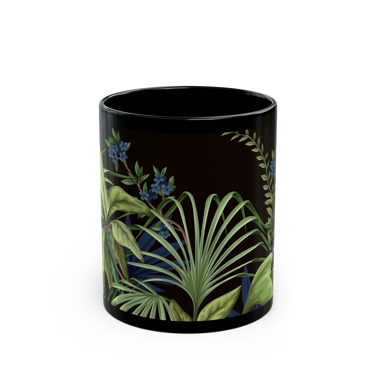 Midnight Jungle Black Coffee Mug