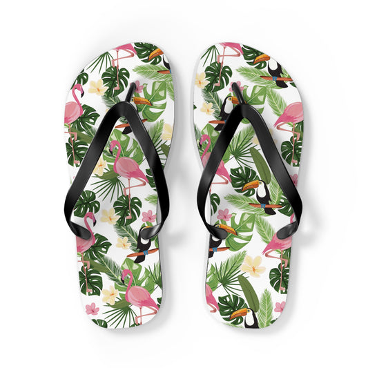 Flip Flops - Toucan and Flamingo Friends