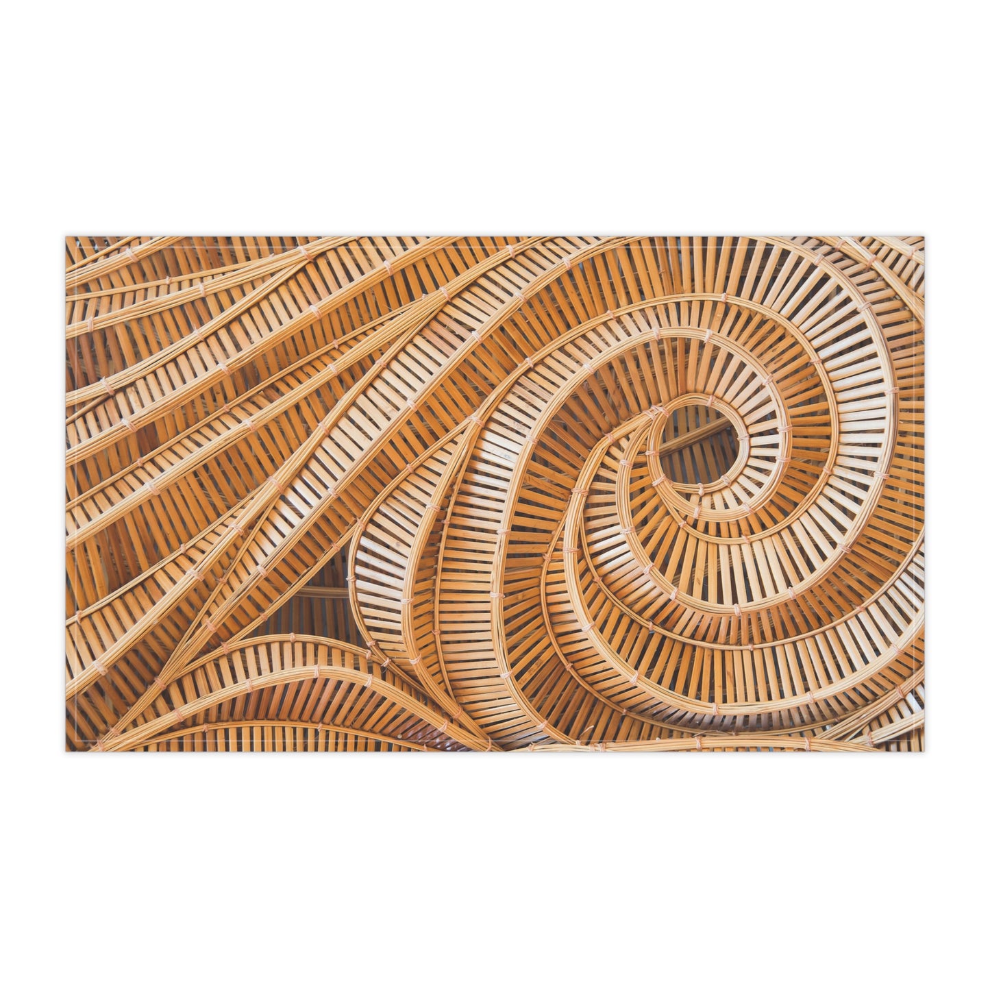 Tea Towels (cotton, poly) - Natural Bamboo Spiral