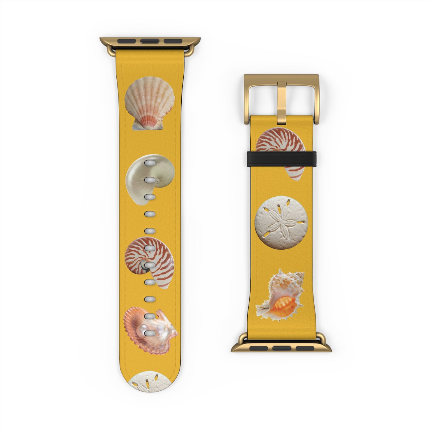 Apple Watch Band - Mixed REAL Seashells/Yellow