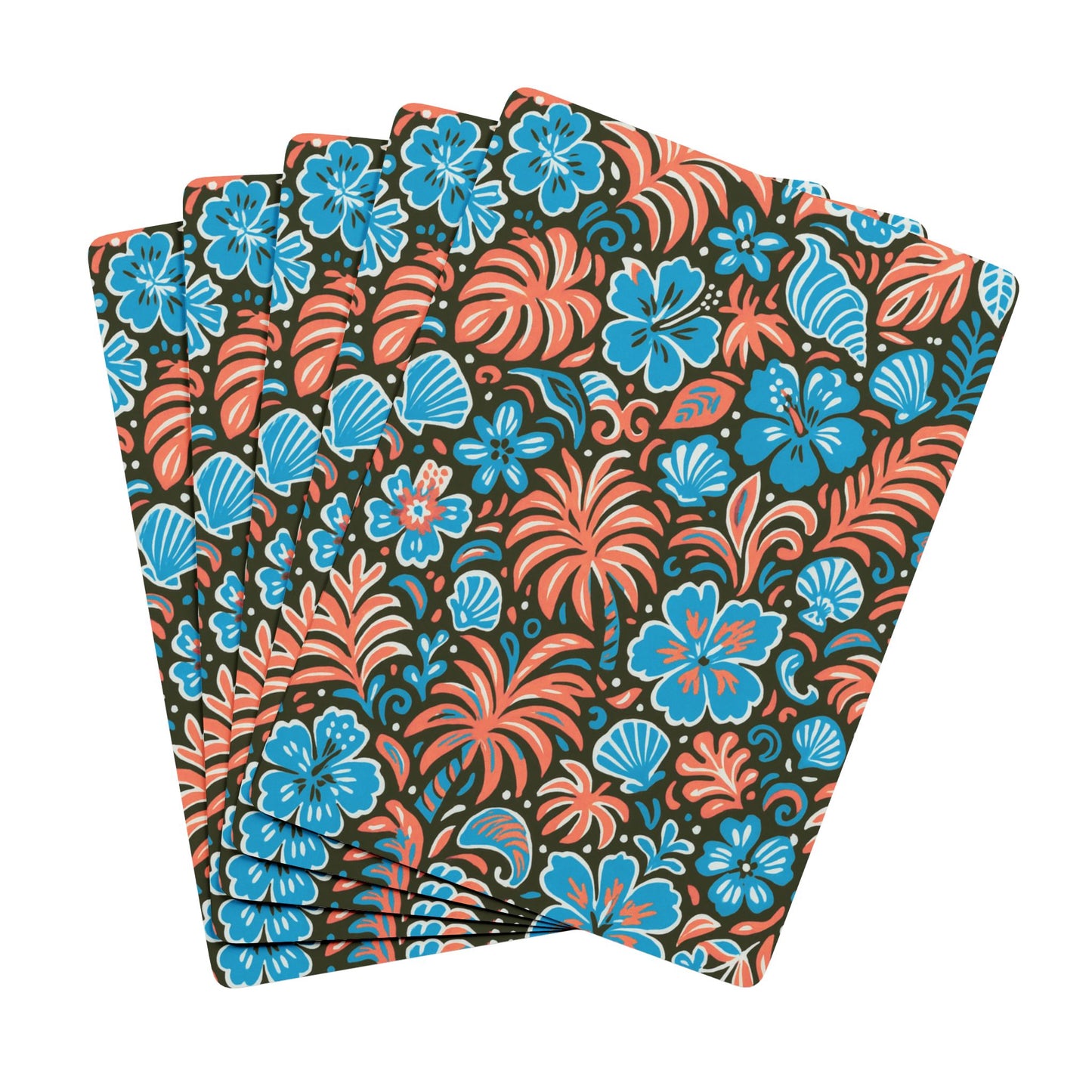 Poker Playing Cards - Beach Dreams, Coral Blues