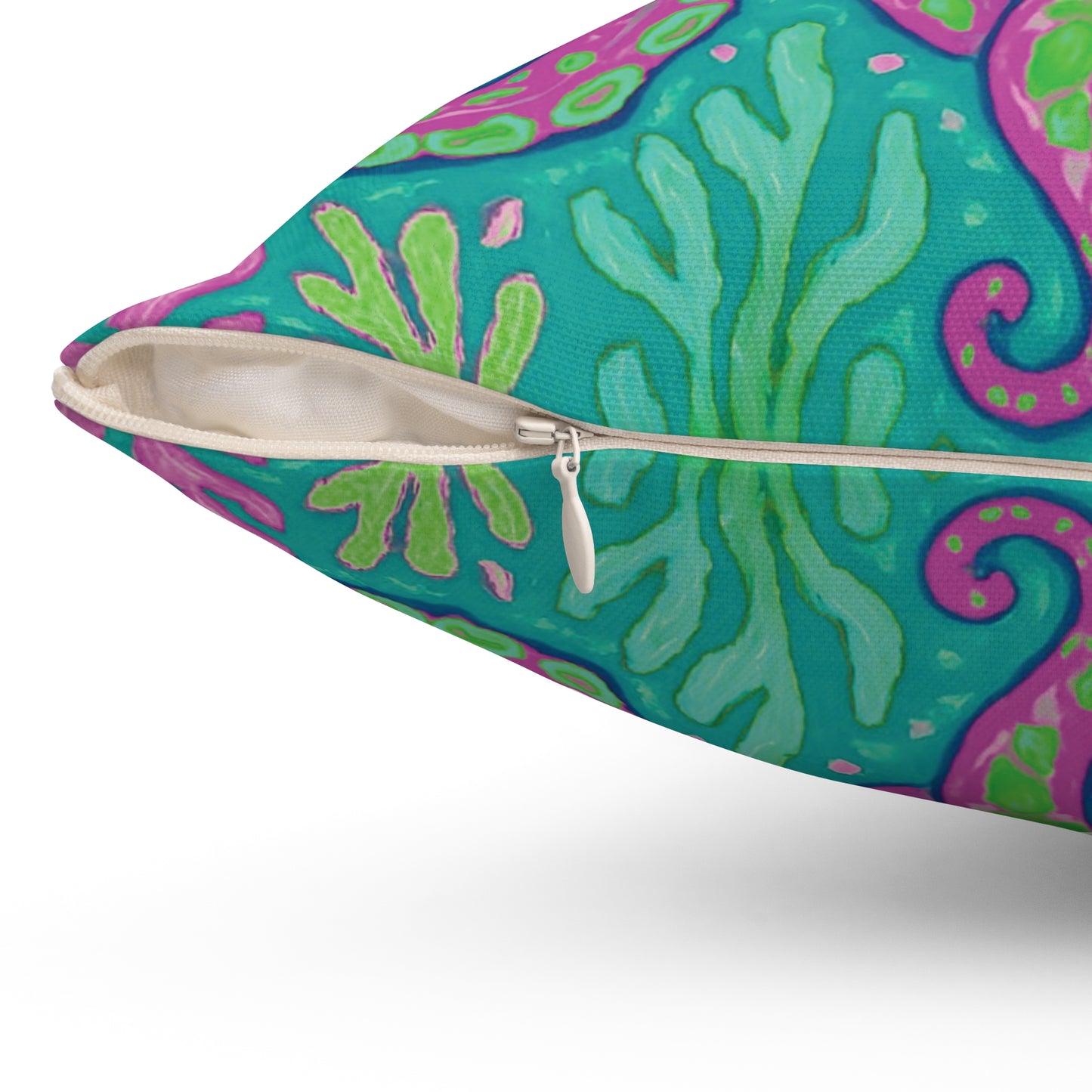 Decorative Pillow - Accent Cushion, 4 Sizes / Octopus Kraken Joe, Purple