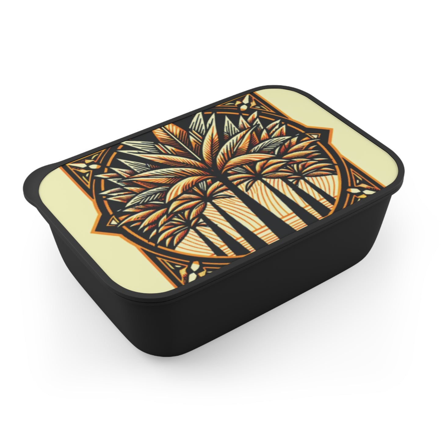 Bento Box with Utensils - Art Deco Palm #5