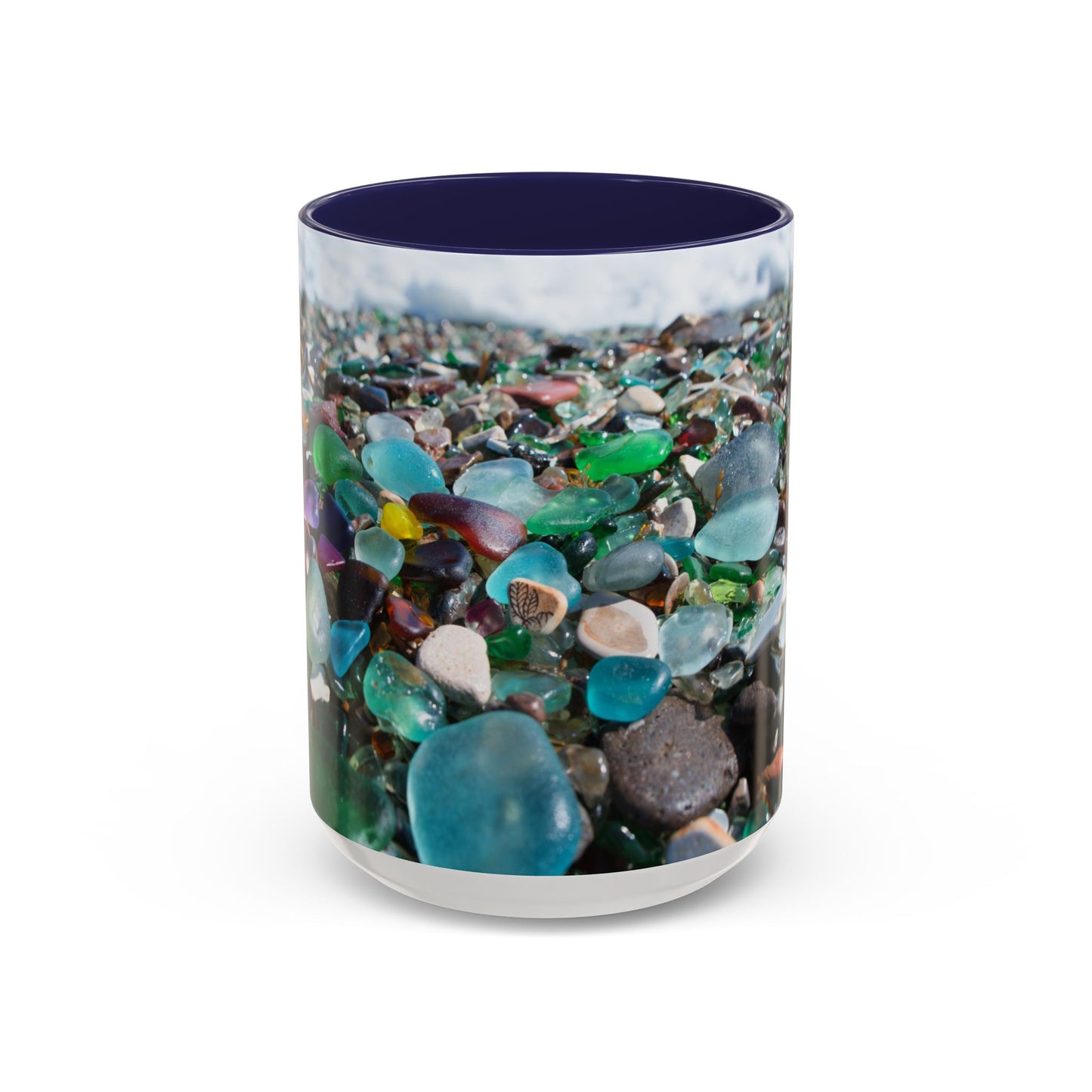 Coastal Accent Coffee Mug | Sea-Inspired Drinkware / Beach Glass Along Shoreline