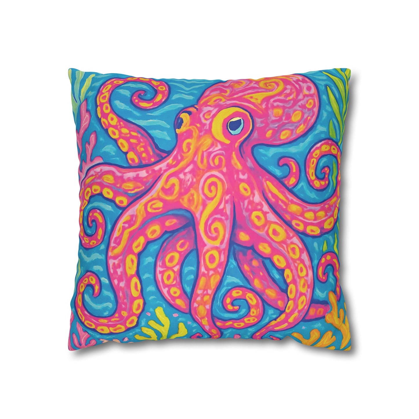 Faux Suede Square Pillowcase - Kraken Joe