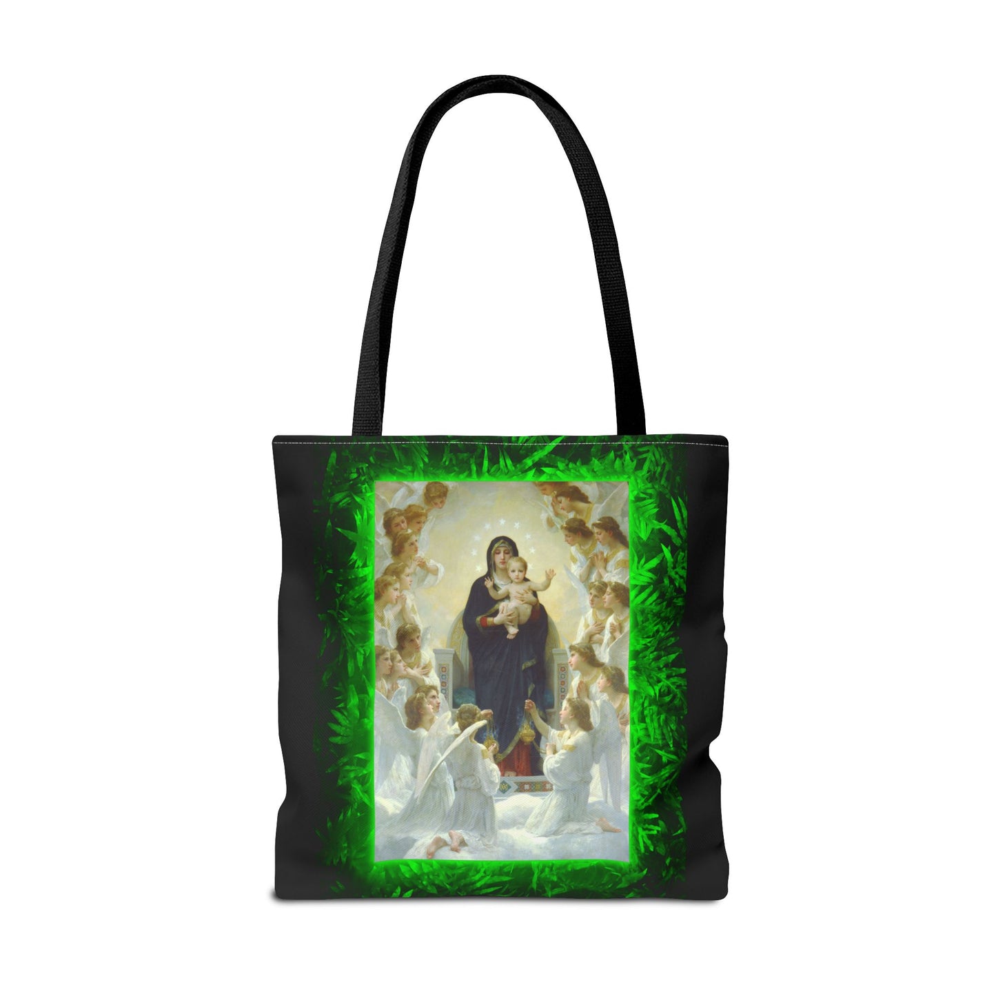 Religious Mary With the Angels Tropical Tote Bag - 3 Sizes