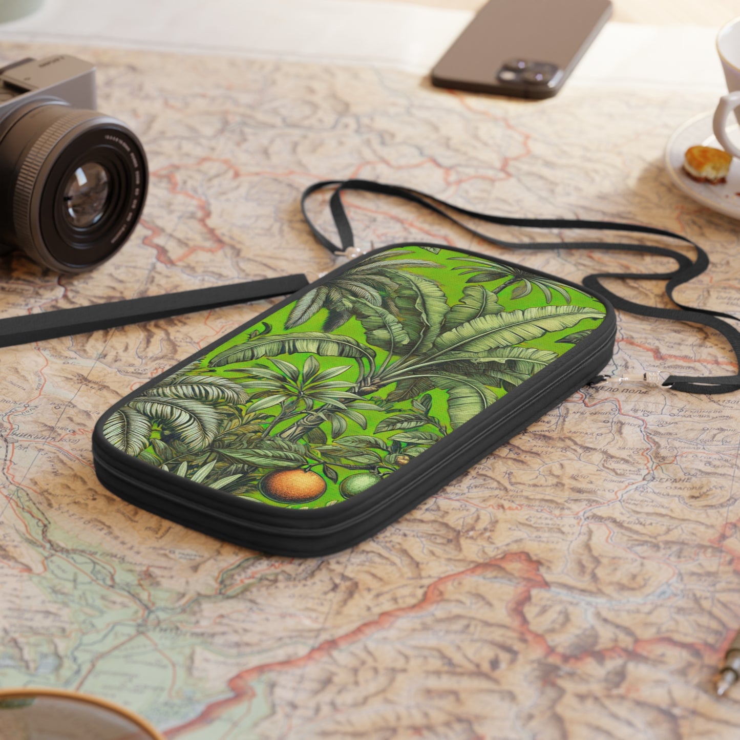 Passport Wallet – Perfect for Travelers & Adventurers / Tropical Fruit, Spring Green