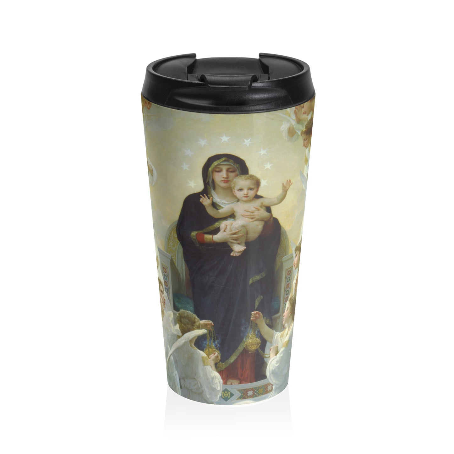 15 oz. Stainless Steel Travel Mug / Queen of the Angels, Religious