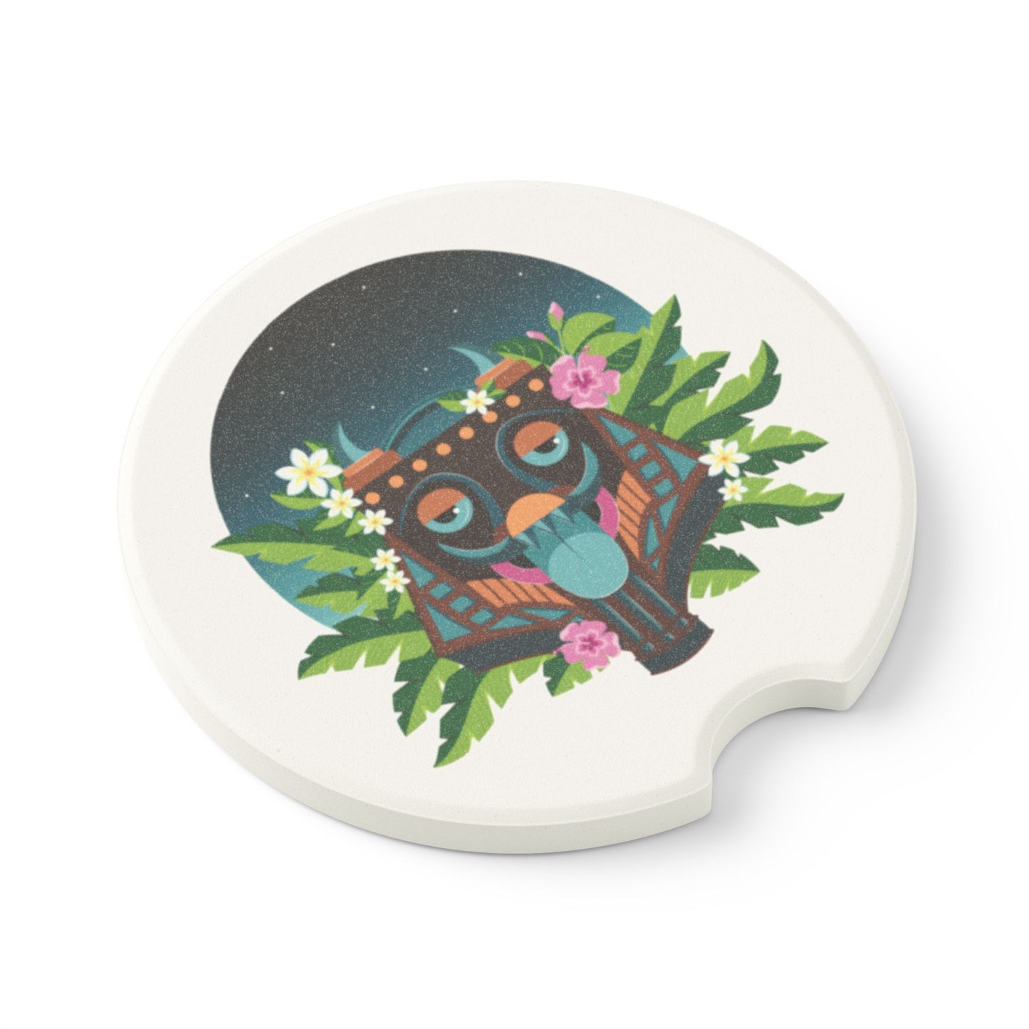 Soapstone Car Coaster - Tiki Boss Oke