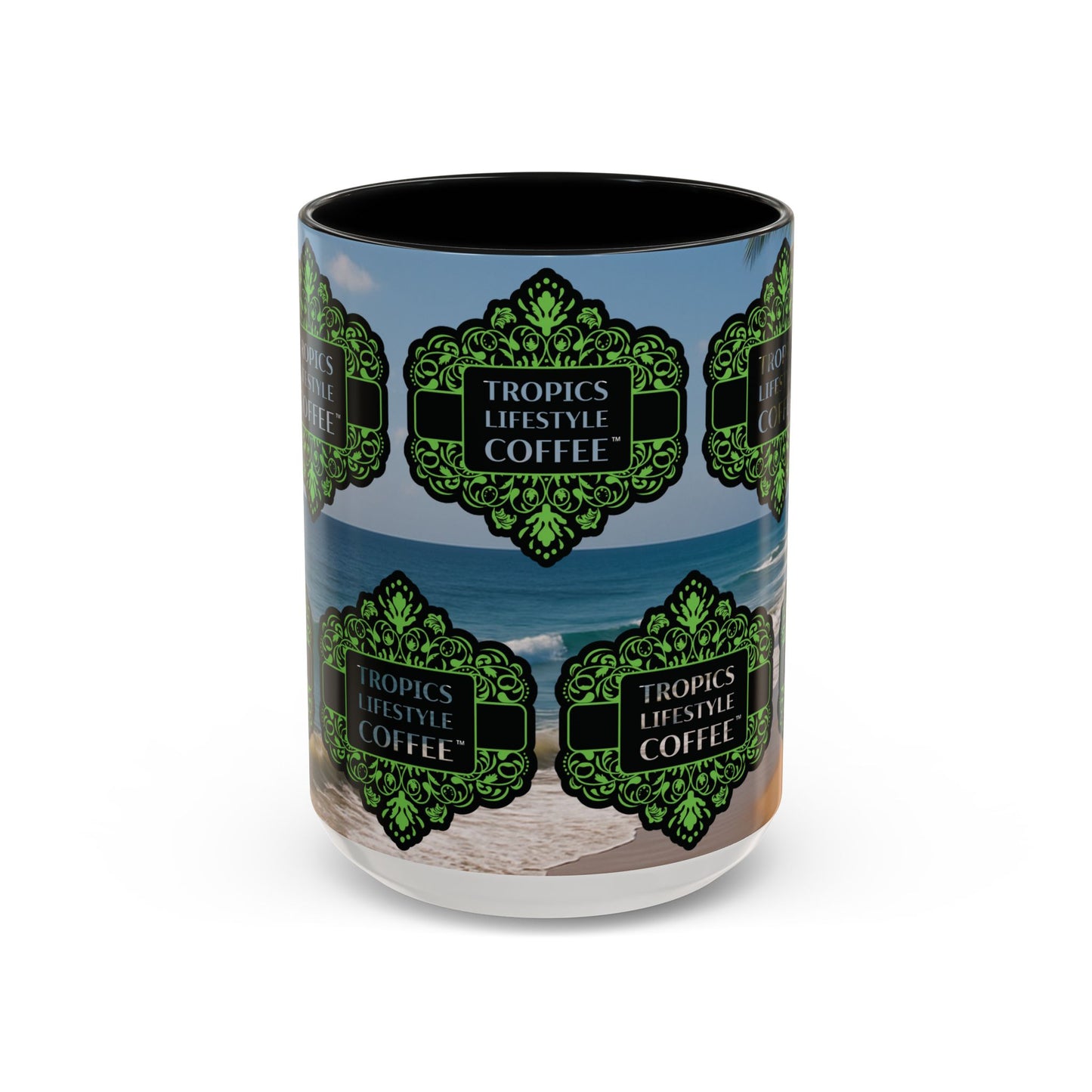 Accent Coffee Mug (11, 15oz), 8 Colors - Tropics Lifestyle Coffee, Meet You There