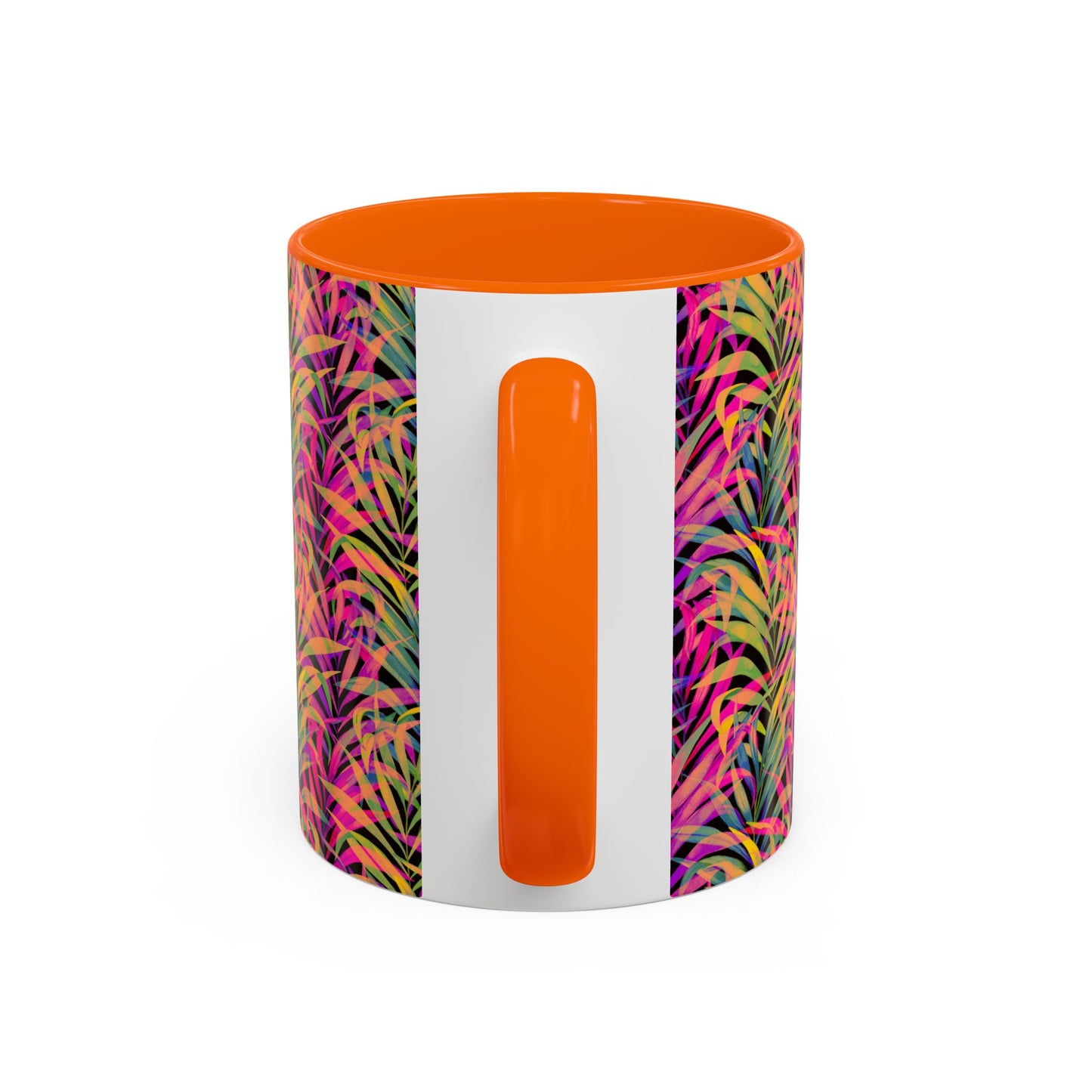 Accent Coffee Mug (11, 15oz), Rainbow Fronds / Various Colors