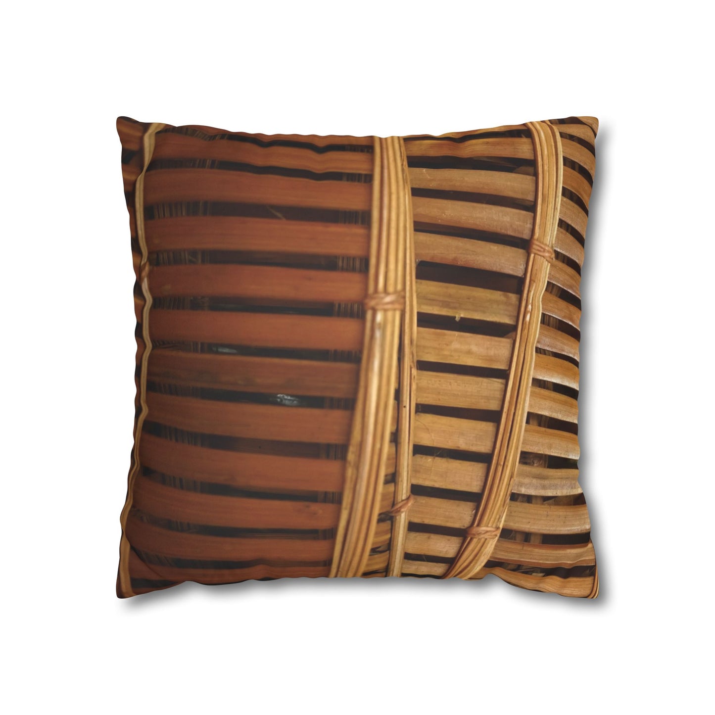 Faux Suede Square Pillowcase - Natural Bamboo Flow