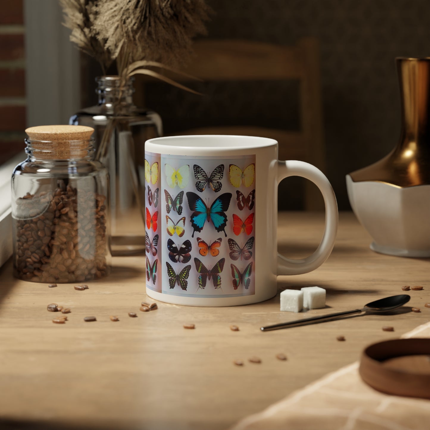 Jumbo Mug, 20oz, Real Butterfly Collection Photo | Tropical Coffee Cup