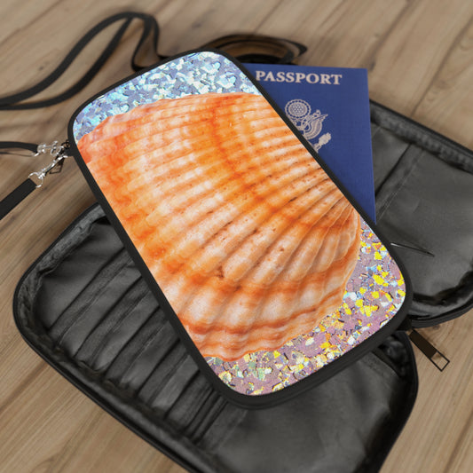 Passport Wallet – Perfect for Travelers & Adventurers / Disco Orange Scallop