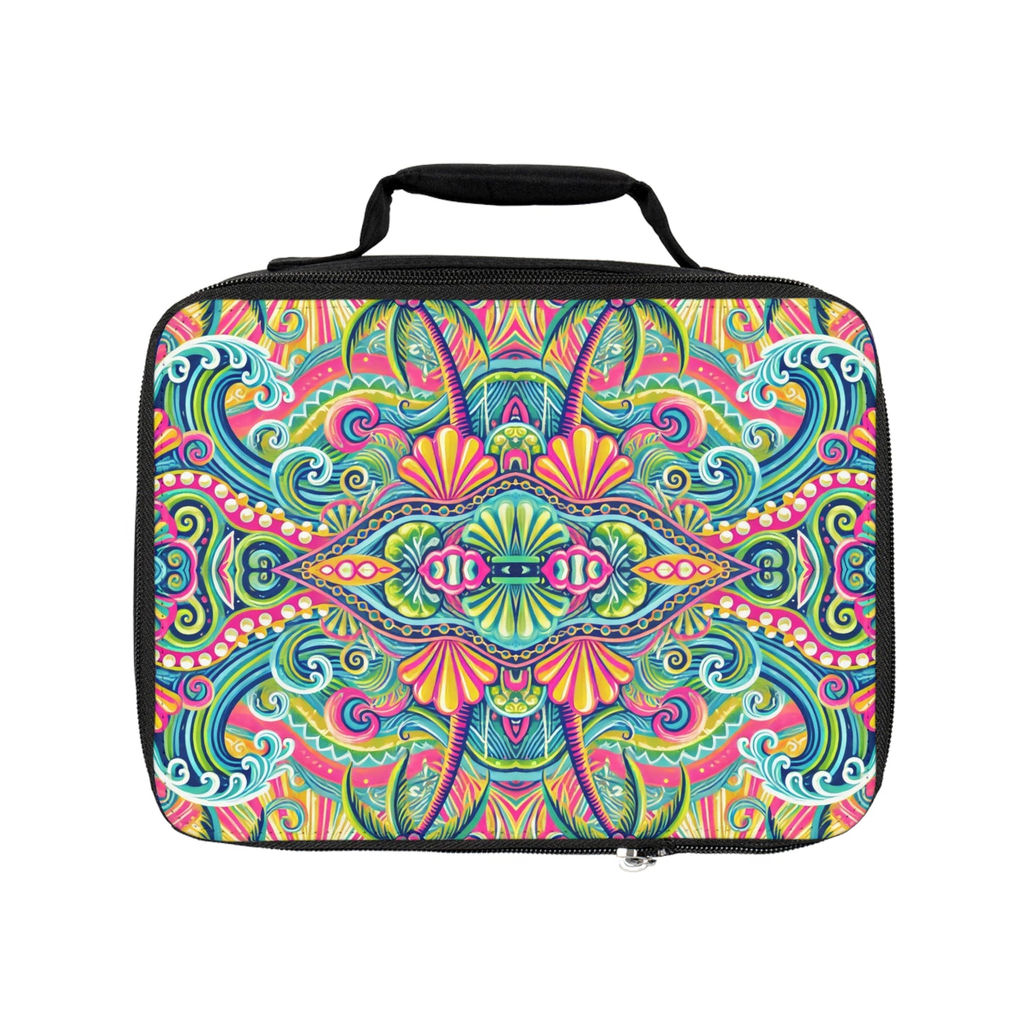 Kaleido Bay Lunch Bag - Eco-Friendly Insulated Tote, Adult and Child Lunchbox / Perfect for Picnics, Beach Outings