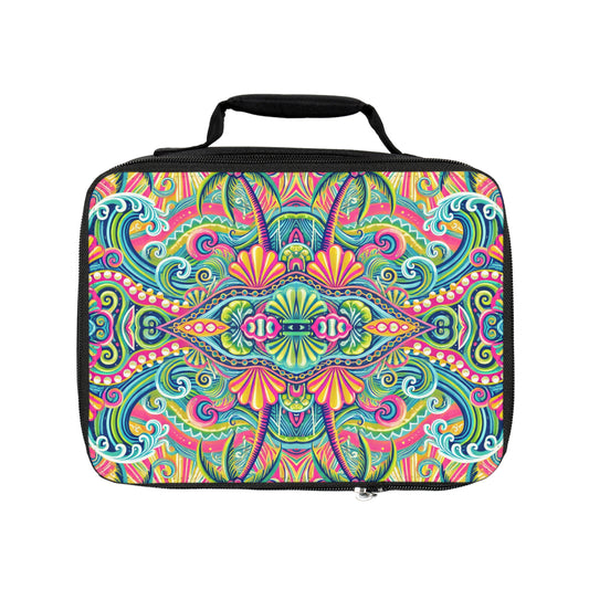 Kaleido Bay Lunch Bag - Eco-Friendly Insulated Tote, Adult and Child Lunchbox / Perfect for Picnics, Beach Outings