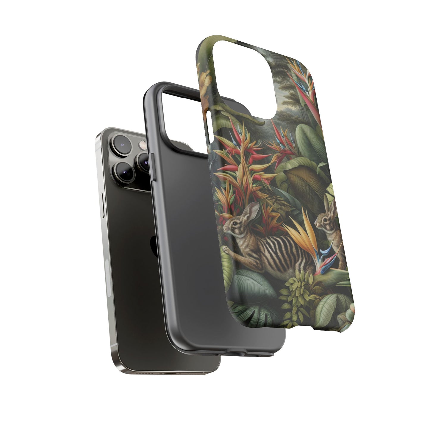 Rainforest Rabbit Outing Phone Case - Tough Cases with Summer Vibe
