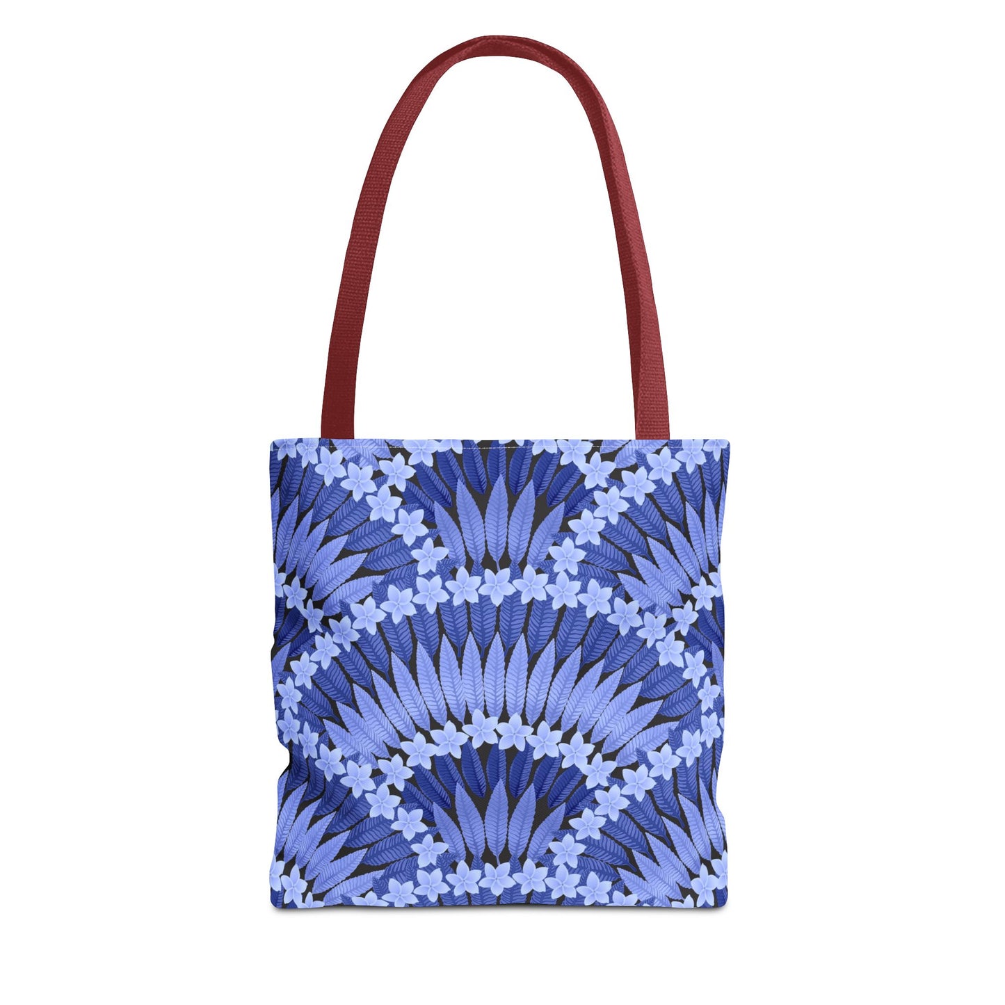 Plumeria and Palms Blue Tote Bag - 3 Sizes