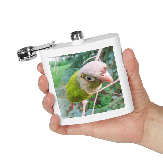 Tropical Stainless Steel 6 oz. Flask, Many Colors  – Sassy Parrot